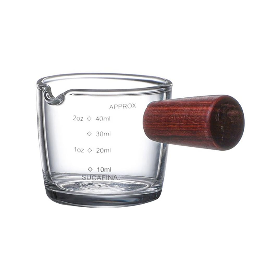 50/70ml Glass Measuring Cup Transparent Mug Pour Spout Measuring Device Clear Scale Baking Milk Cups Kitchen Accessorie: 50ML