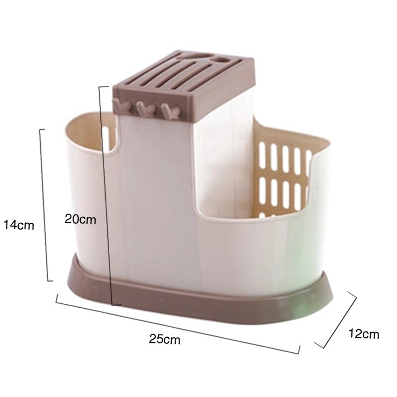 1 Pcs Multifunction Plastic Shelving Dish Chopsticks Cutlery Storage Rack Drain Holder Strainer Stand Kitchen Tools