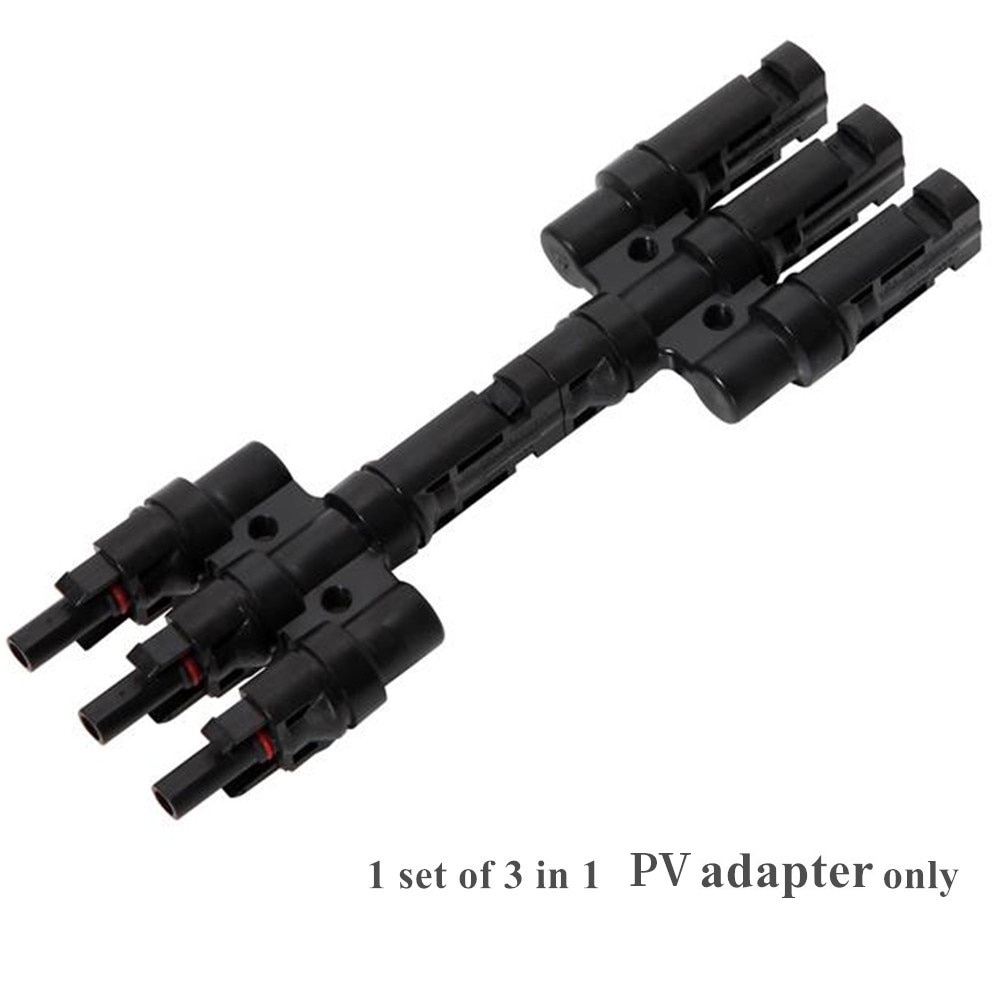 Conjunto macho 1 MC4 conectar Sistema de Panel Solar hembra paralelo adaptador a prueba de agua 2in1/3in1/4in1/5in1/6in1 Conexión de conector &