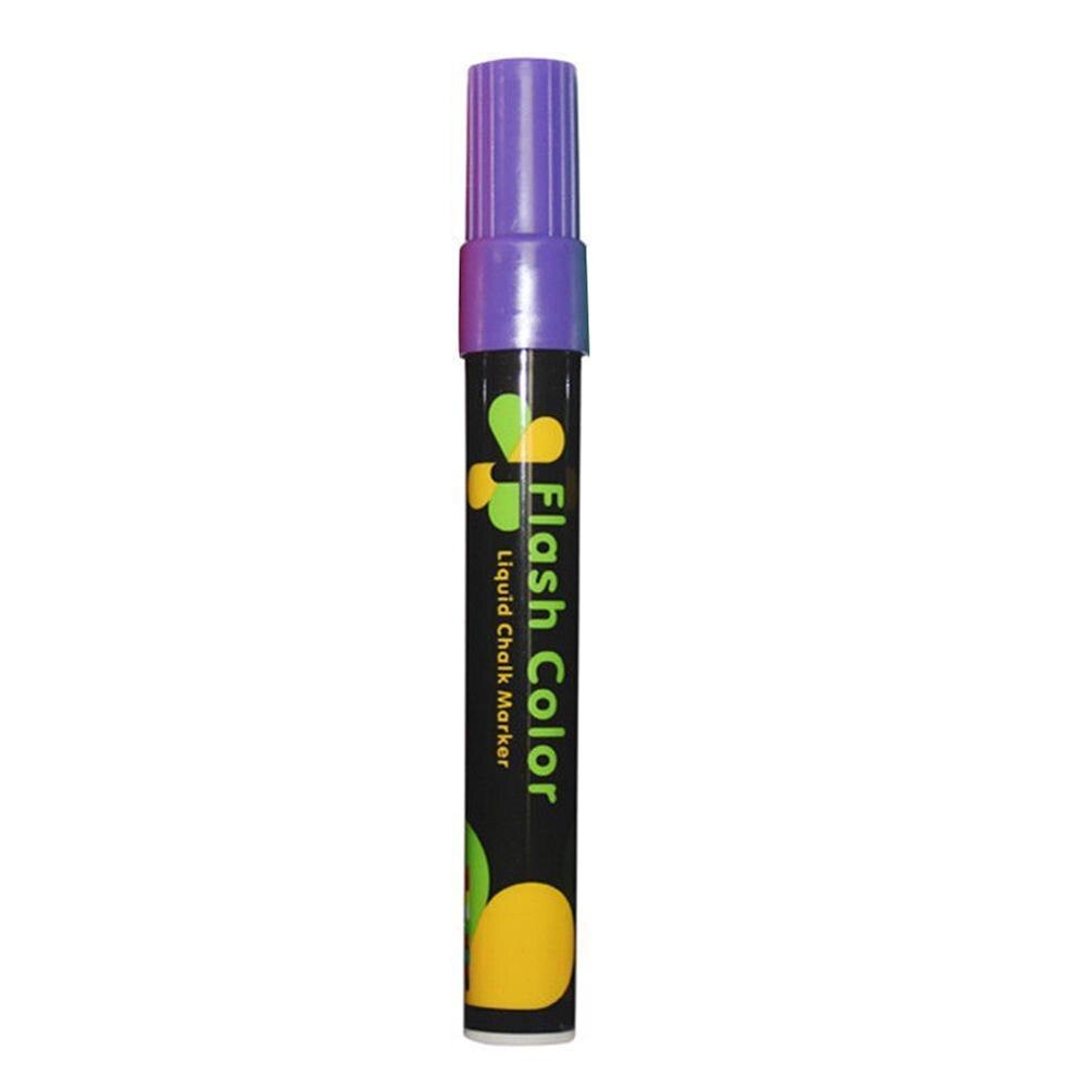 1PC Flash Color Erasable Highlighter For Fluorescent Plate Pens Liquid Chalk Marker Stationery: F