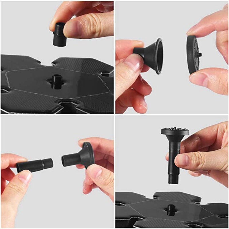 Solar Fountain Pump Solar Powered Bird Bath Fountain Pump Solar Panel Kit Water Pump Outdoor Watering Submersible Pump