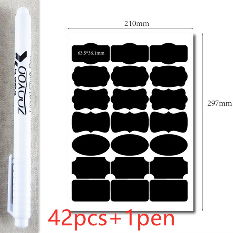 4/3/2/1 Pcs White Liquid Chalk Pen Marker Glass Windows Blackboard Stickers Liquid Ink Pen Used on Chalkboard Window White Pen: 42pcs Random