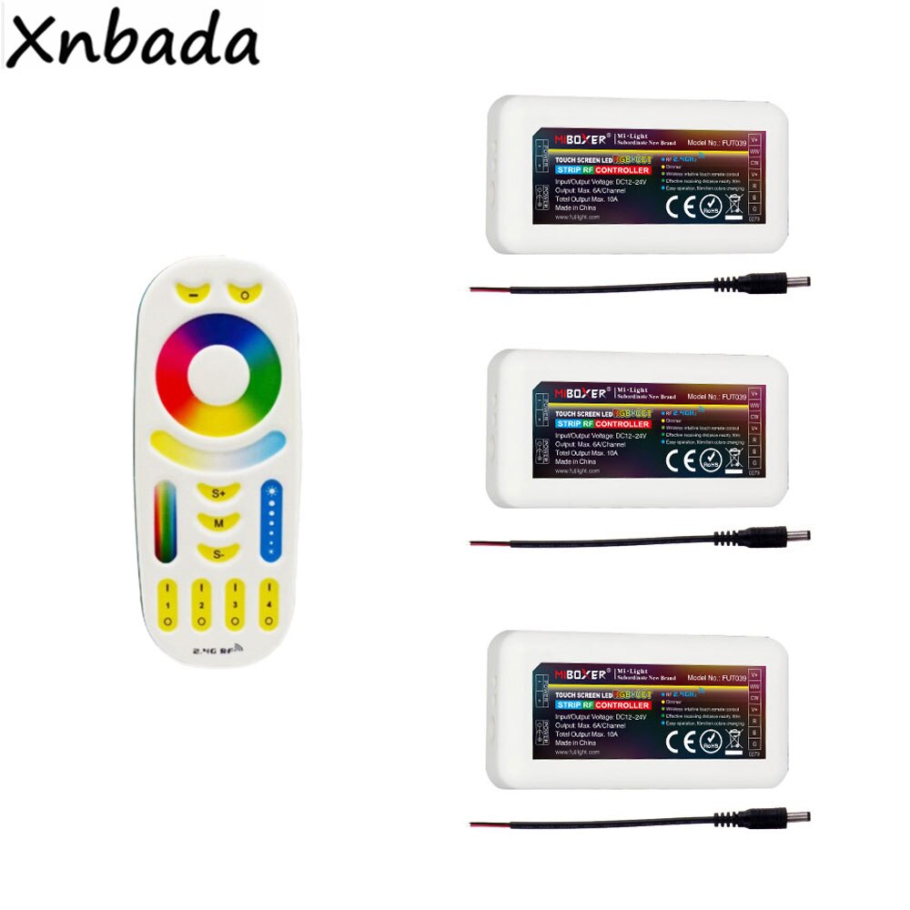 MiBoxer 2.4G RGB CCT Led Controller Milight RF RGBWW Touch Screen Remote Control For Led Strip Bulb Downlight: Combination 2