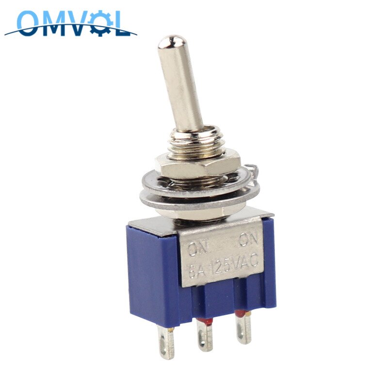 5pcs Mini MTS-102 3-Pin SPDT ON-ON 6A 125VAC Miniatuur Tuimelschakelaars