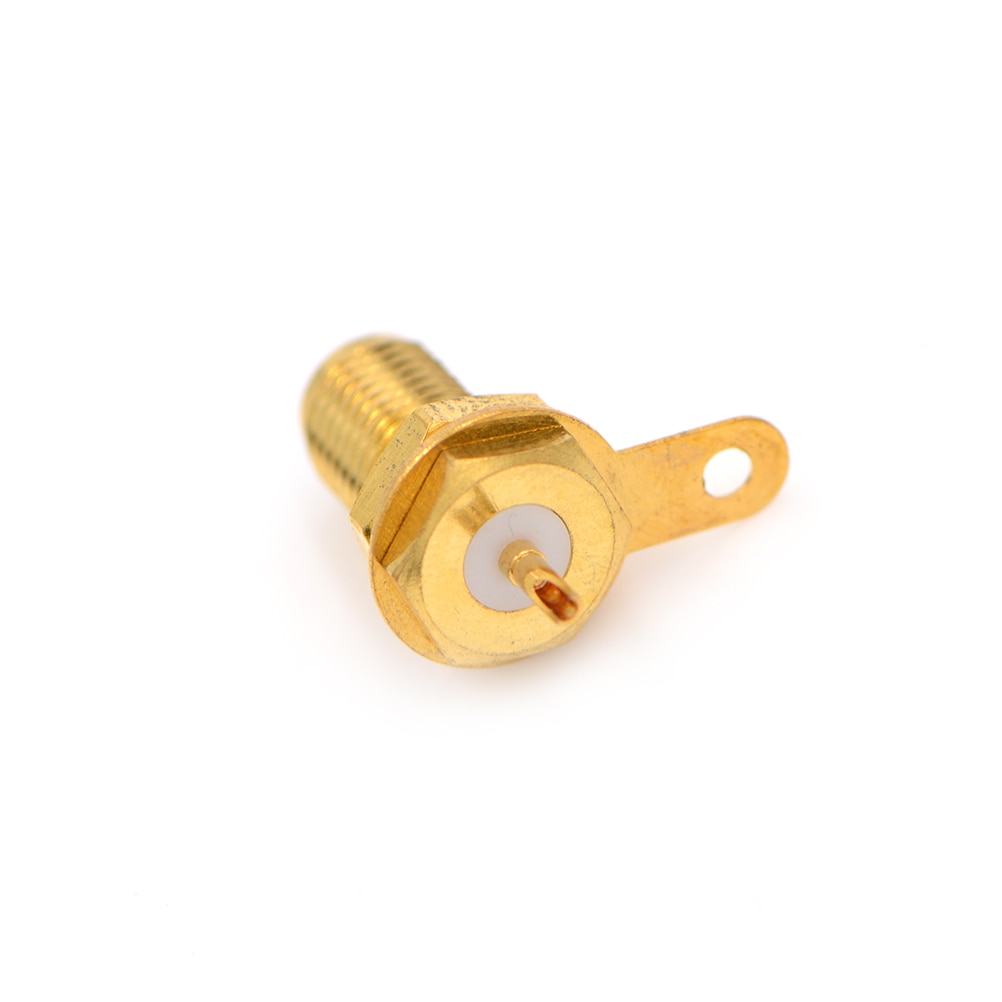 1pcs Brass SMA-KY RF Connector SMA Female Socket Jack Panel Mount with Nut Bulkhead Handle Straight Solder RF Connector