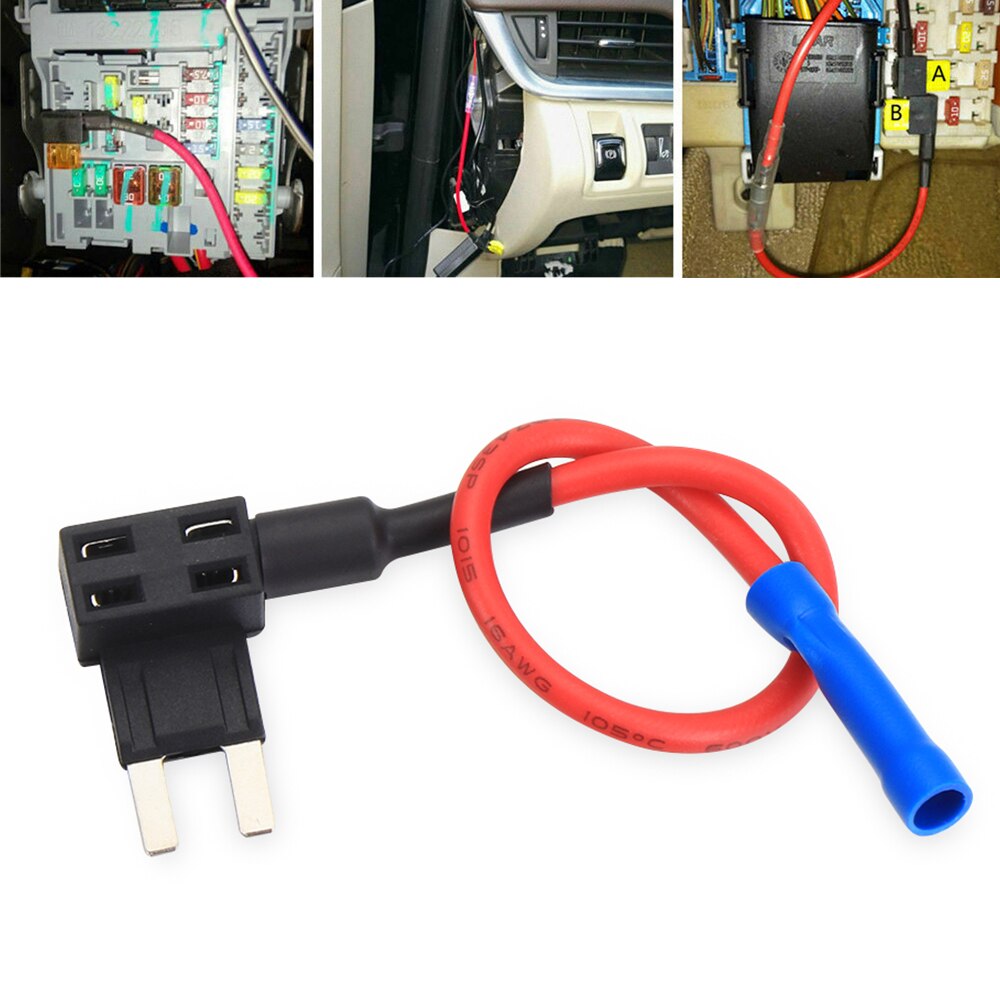 Adaptador de fusible de circuito A para coche, Mini portafusibles de cuchilla ATM, accesorios eléctricos para coche, 12V, 1/3/5 Uds.
