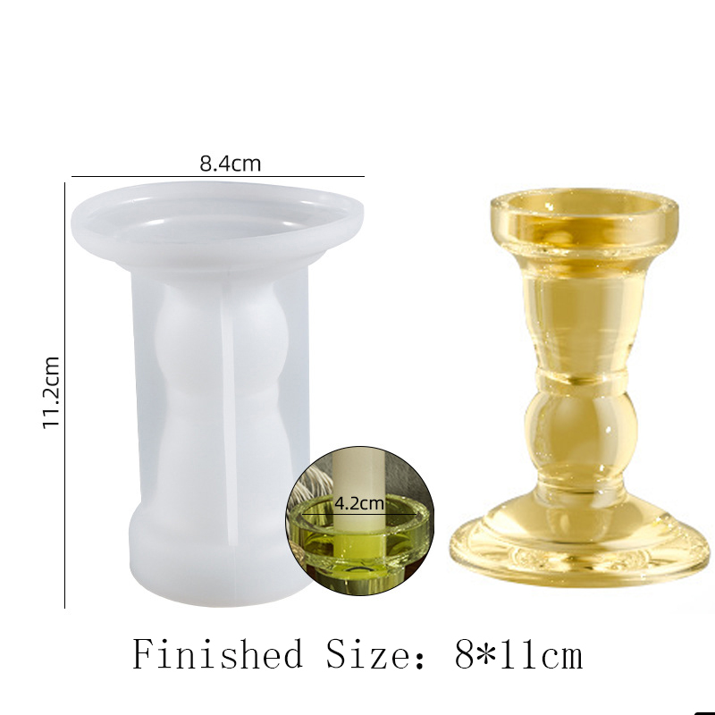 nordisch Kerzenhalter Silikon Formen für DIY Gips Zement UV Epoxidharz Kerzenhalter Wohnkultur Handgemachtes Tisch Ornament: Licht Gelb
