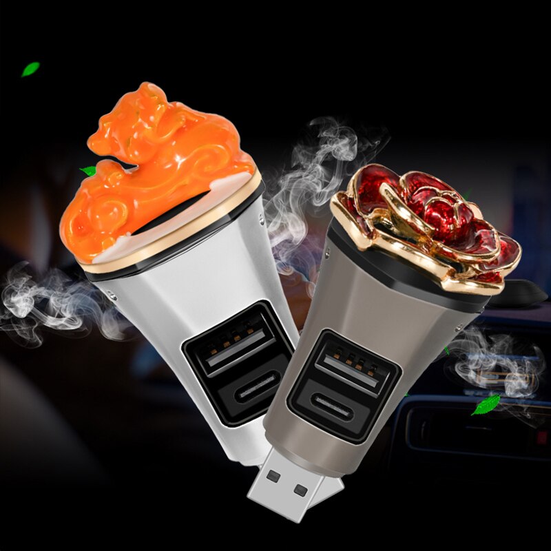 Universal USB Mini Air Purifier Aroma with USB Port for Office Home Car
