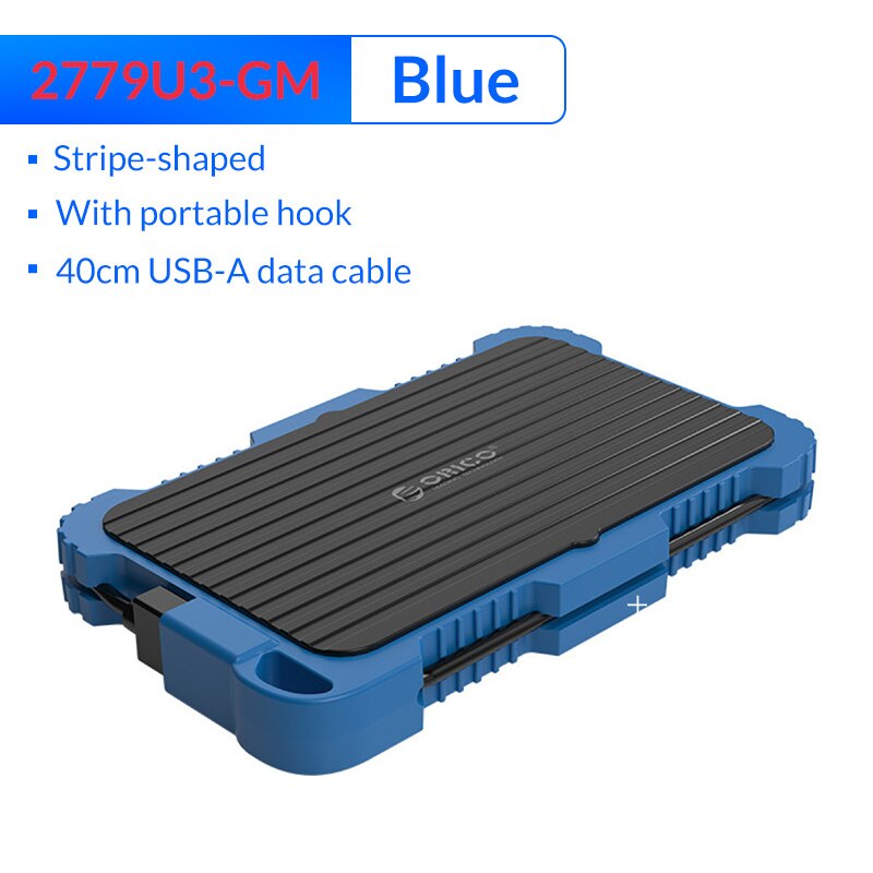 ORICO 2.5 Encrypted Hard Drive Enclosure SATA to USB 3.0 HDD Case UASP Waterproof Shockproof Dustproof Encrypted HDD Box: 2779U3-GM