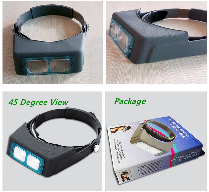 1.5X 2X 2.5X 3.5X Optivisor Headset Watchmaker Repair Magnifier Head Wearing Magnifying Glass Headband Eye Loupe