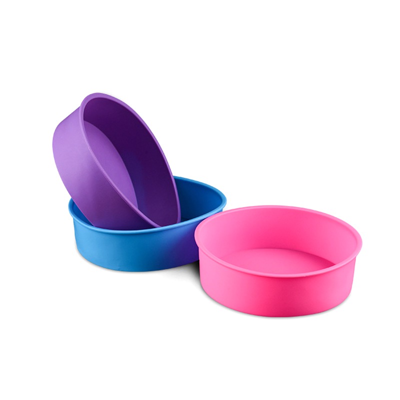 6/8/9 inch Ronde Vorm Mallen Siliconen Bakvorm Cake Mousse Ijsjes Chocolade Gebak Art Pan bakvormen Cake Tools Q1
