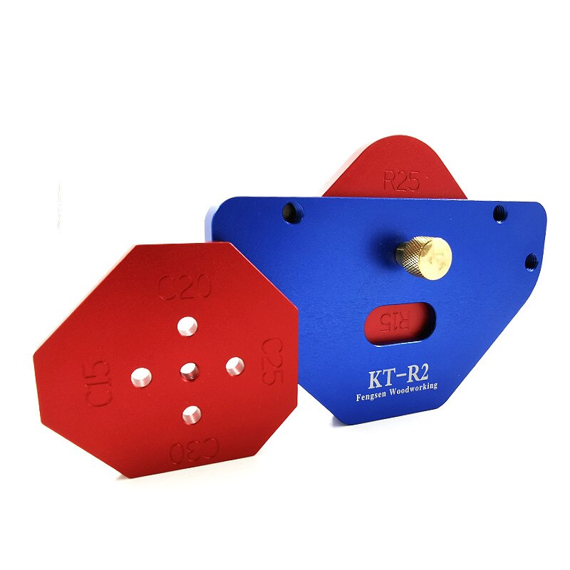 R/T Woodworking Fillet Gauge Aluminium Alloy Bevel Gauge Angle Ruler Contour Gauge Arc Radius Quick-Jig Round Corner Template