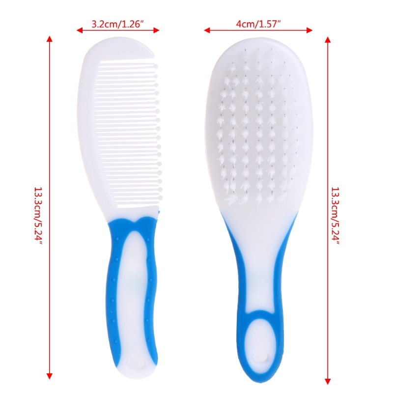 2 stuks Pasgeboren Baby Haar Kam Veiligheid Zachte Baby Baby Haar Borstel Baby Kind Kam Hoofd Stimulator Hair Care Tool -15