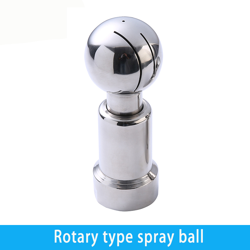 1/4" 3/8'' 1/2'' 3/4'' 1'' BSP Female Thread 304 Stainless Steel Sanitary Tank Cleaning Ball fixed Rotating Spray Ball Nipple: black / 3/4"