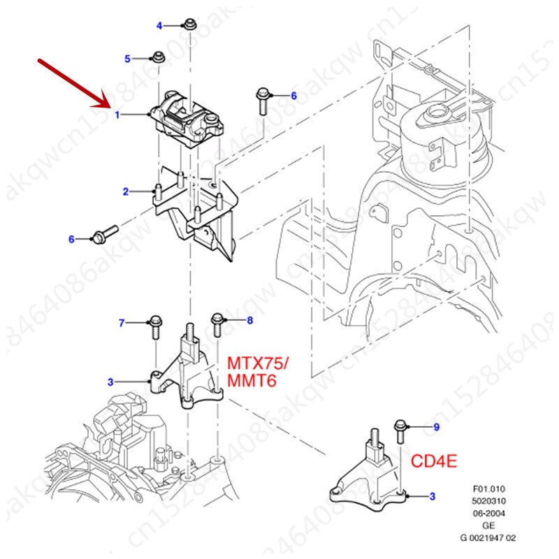 Car Engine gearbox rubber 2001Fo rdM ond eoM etr ost ar2003 Wave box suspension fixing bracket rubber pad Engine foot glue