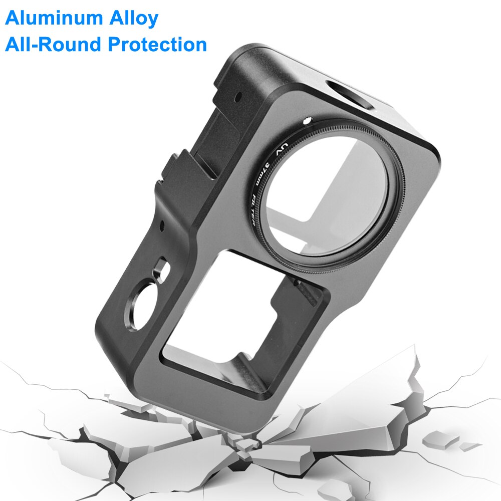Aluminium Legierung Schutzhülle für DJI Aktion 2 Metall fallen Rahmen KäFeige + UV Objektiv Filter für DJI Osmo Aktion 2 kamera Zubehör
