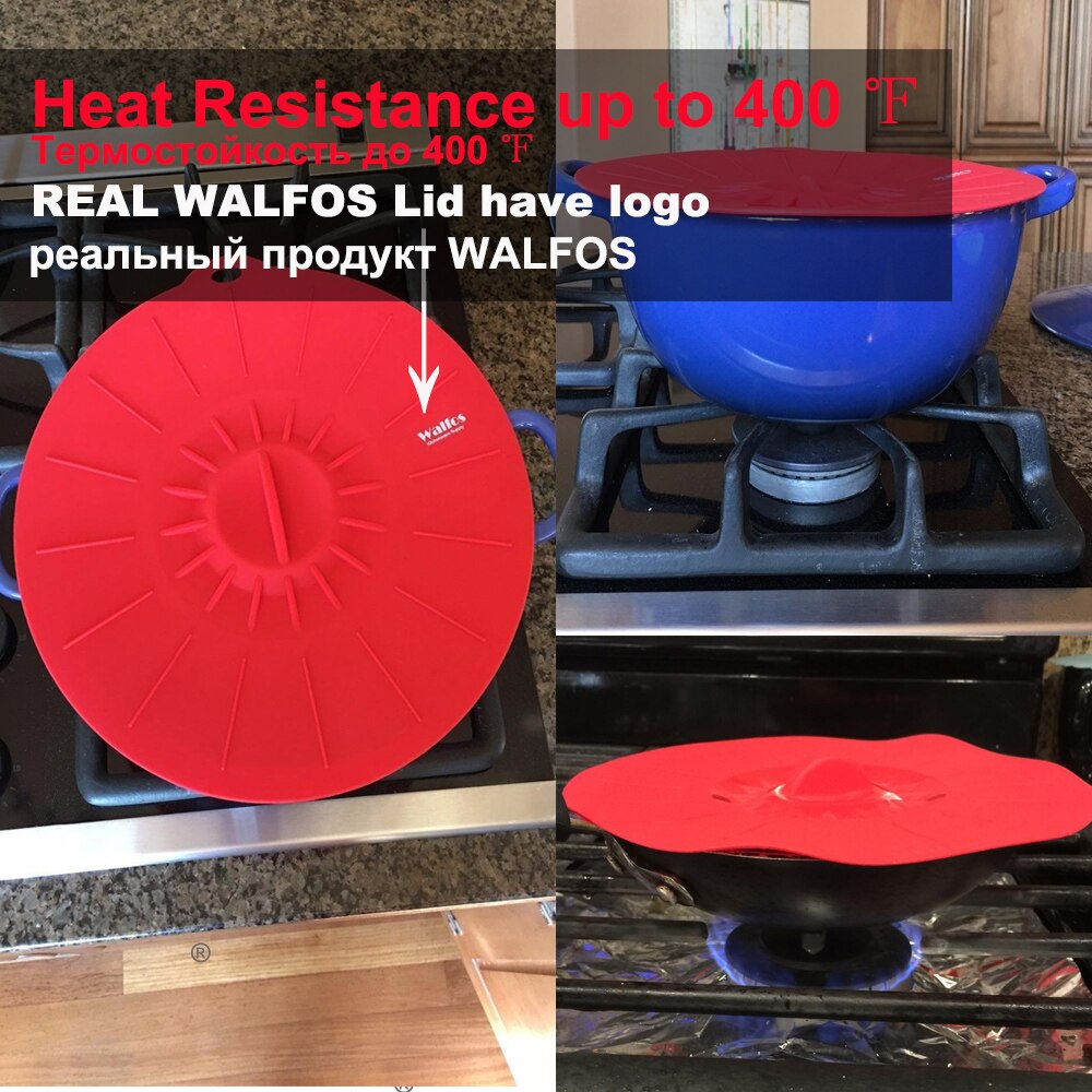 Walfos zoals te zien op tv set  of 5 siliconen deksel kookpot deksel magnetron kom pan deksel deksel siliconen pot deksel kookgerei