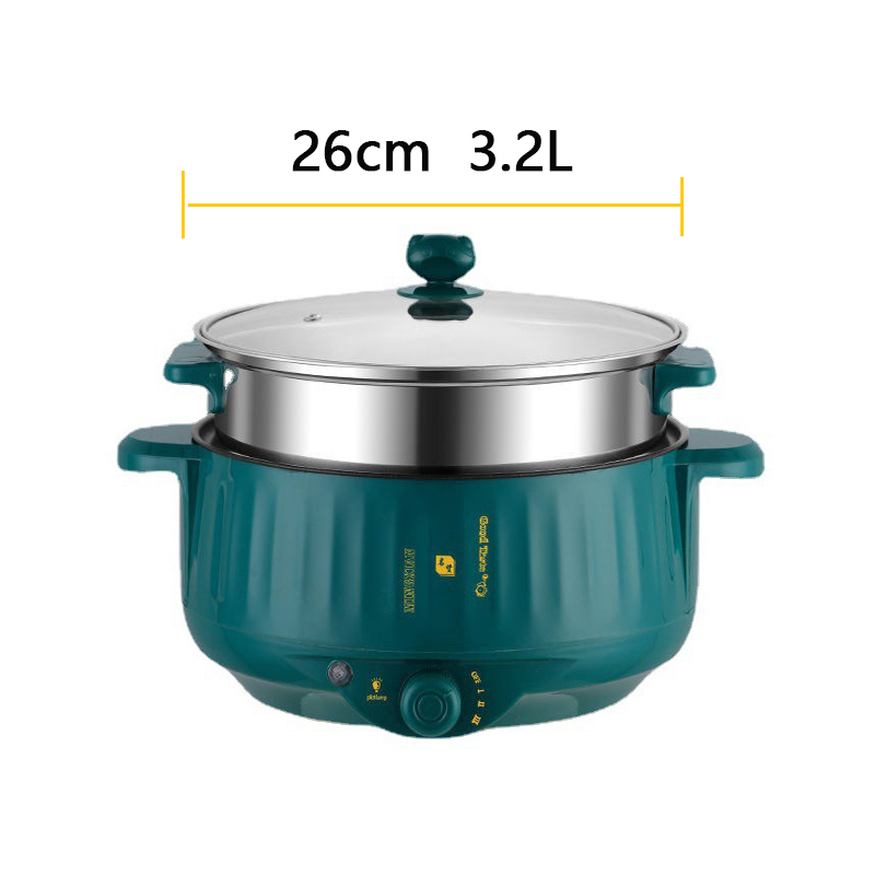 Olla arrocera eléctrica multifuncional, utensilios de cocina antiadherentes, olla para sopa, MultiCooker, electrodomésticos de cocina, 1,7/3.2L: Verde claro