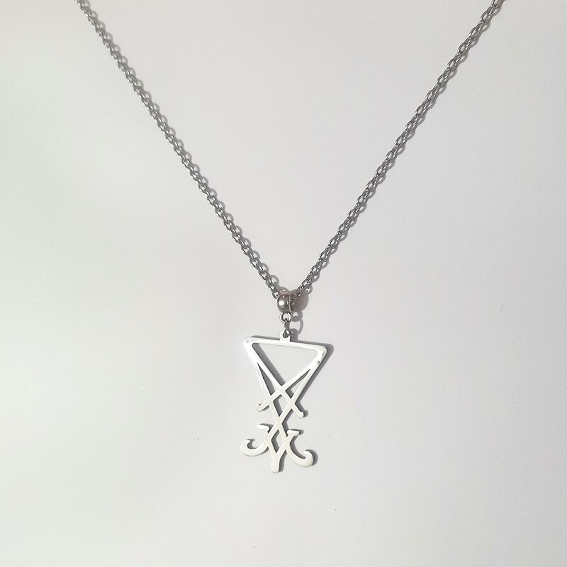 Double Lilith necklace/Witch jewelry/Gothic jewelry/Lilith mark/Lucifer/Leviathan mark: F / 18 inches
