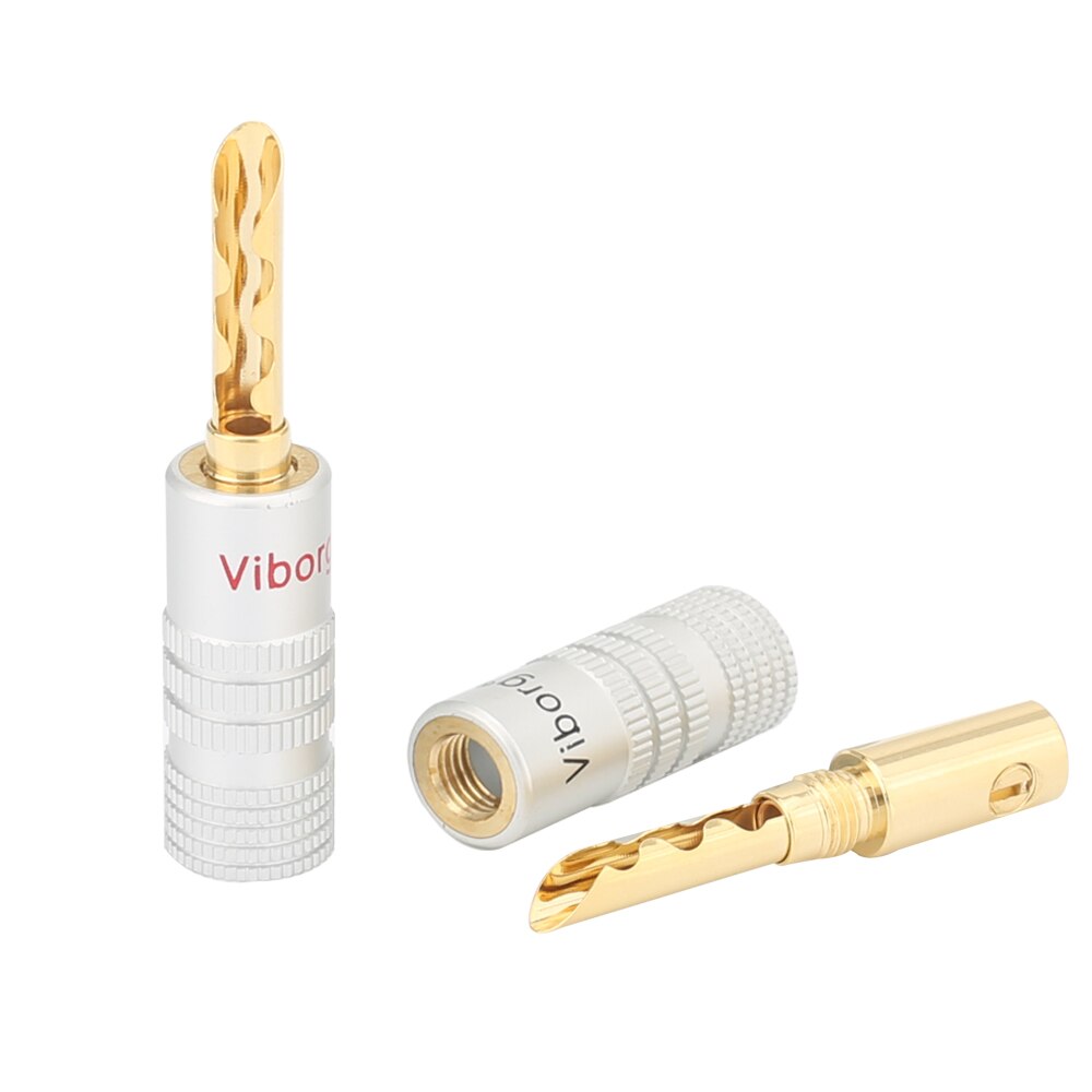 Viborg – connecteur fiche banane 24K plaqué or BFA, 8 pièces, 100% neuf