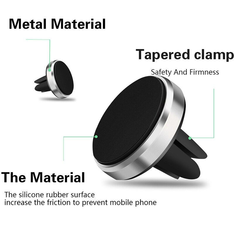 Suporte magnético para carros, suporte universal para smartphones, com ventosa, para painel de carros