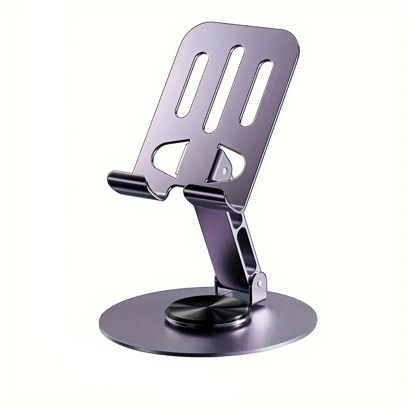 720-draaibare draagbare tablethouder van aluminiumlegering voor iPad Verstelbare flexibele opvouwbare luie desktop Live mobiele telefoonstandaard: WHITE