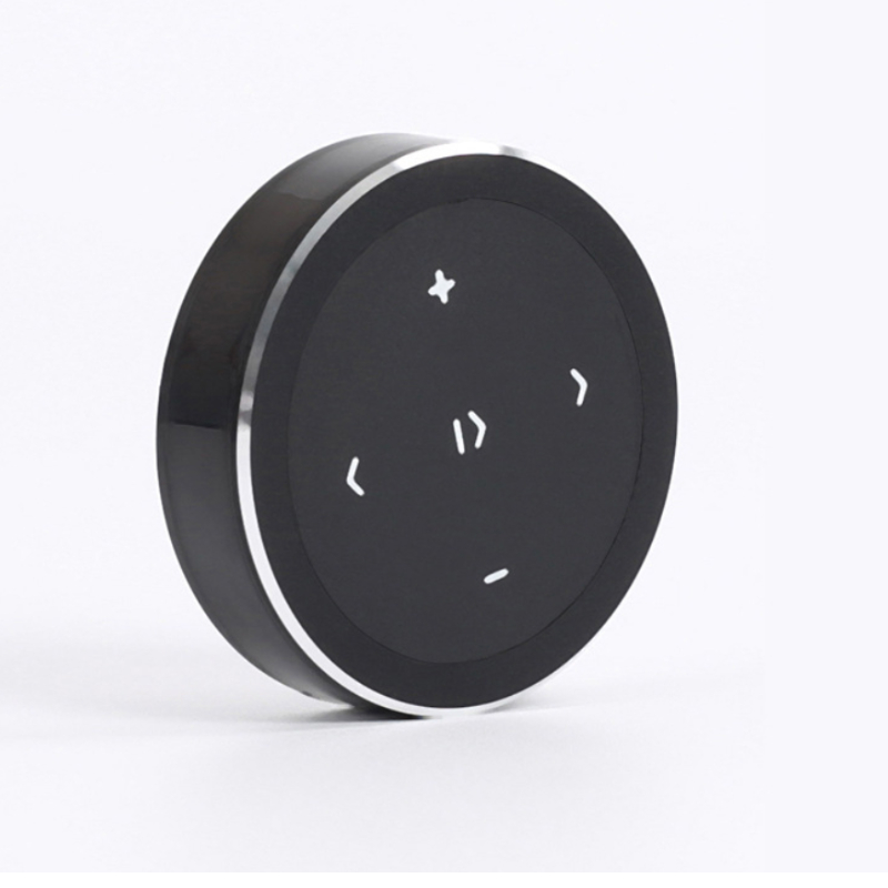 Car Motorcycle Steering Wheel Music Player Controller Music Buttons Wireless BT Remote Control Media Button for iOS/Android: WHITE