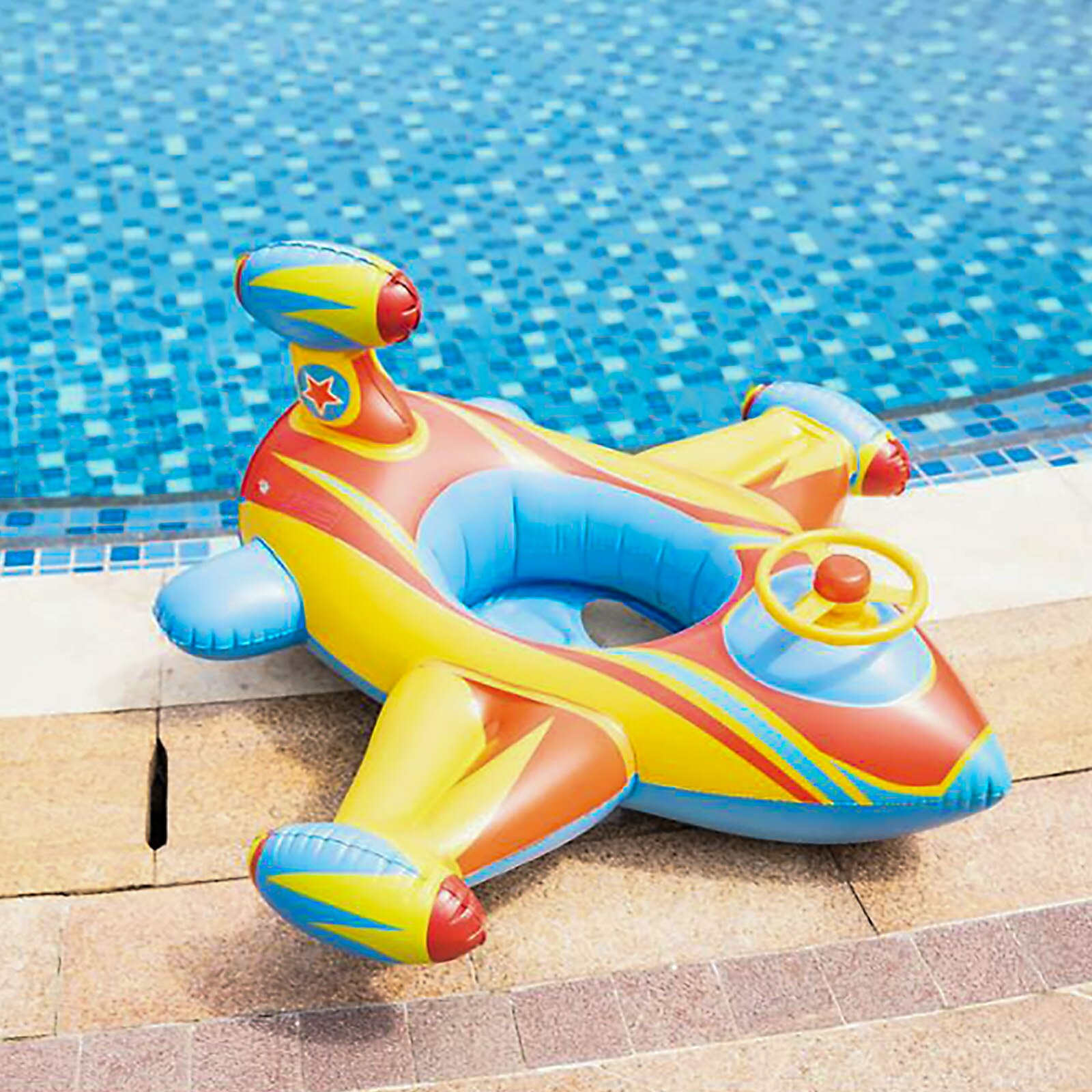 Opblaasbare Drijft Babyzwemmen Vliegtuig Seat Voor Kinderen Zomer Zwembad Water Speelgoed