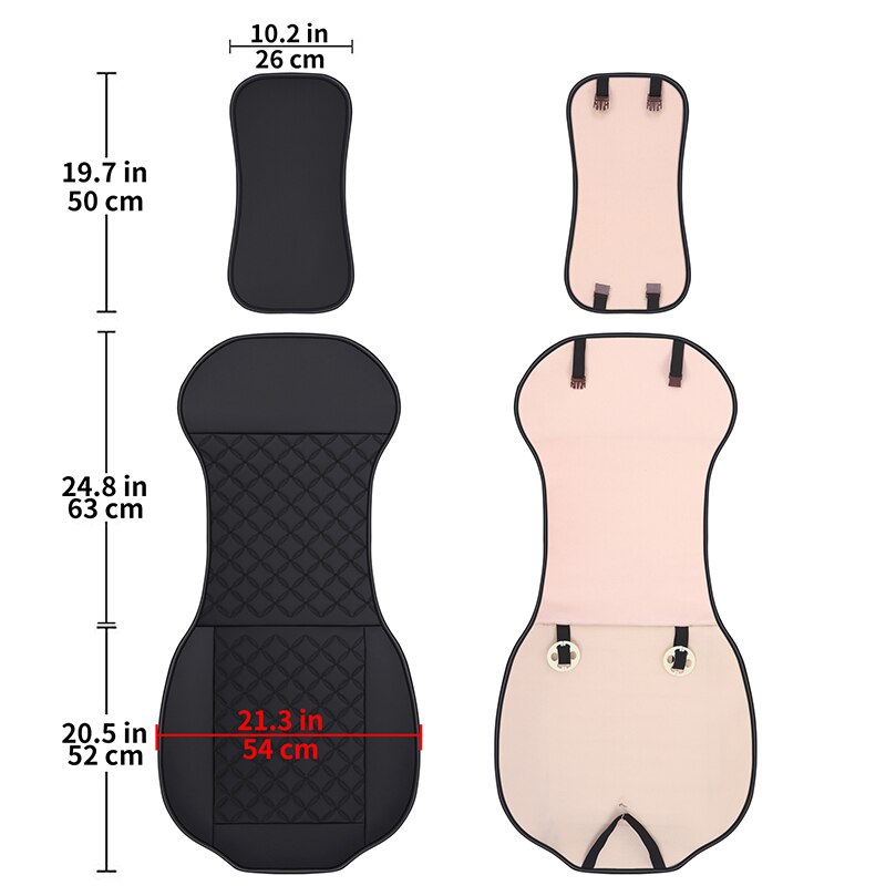 Car Seat Cover Protector Mat Waterdichte Lederen Front Auto Kussen Rugleuning Voor Vrouwen Mannen Baby Universal Fit Voor De Meeste auto 'S