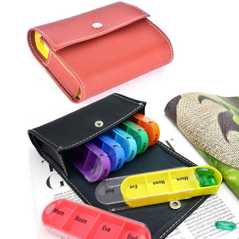 28 Squares Weekly 7 Days Tablet Pill Box Holder Medicine Storage Organizer Container Case Wallet Medicine Box Travel Case