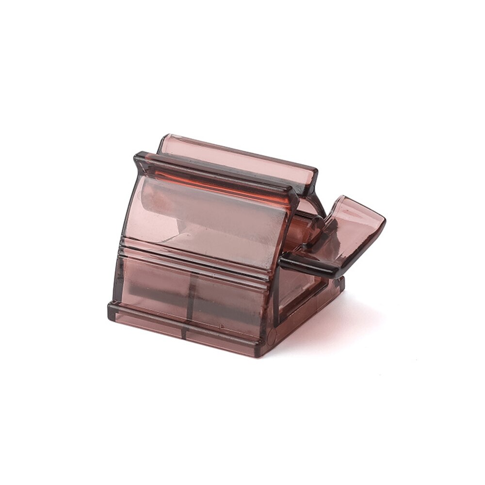 Multifunction Toothpaste Tube Squeezer Rolling Toothpaste Easy Portable Plastic Dispenser Bathroom Accessories Sets: Brown