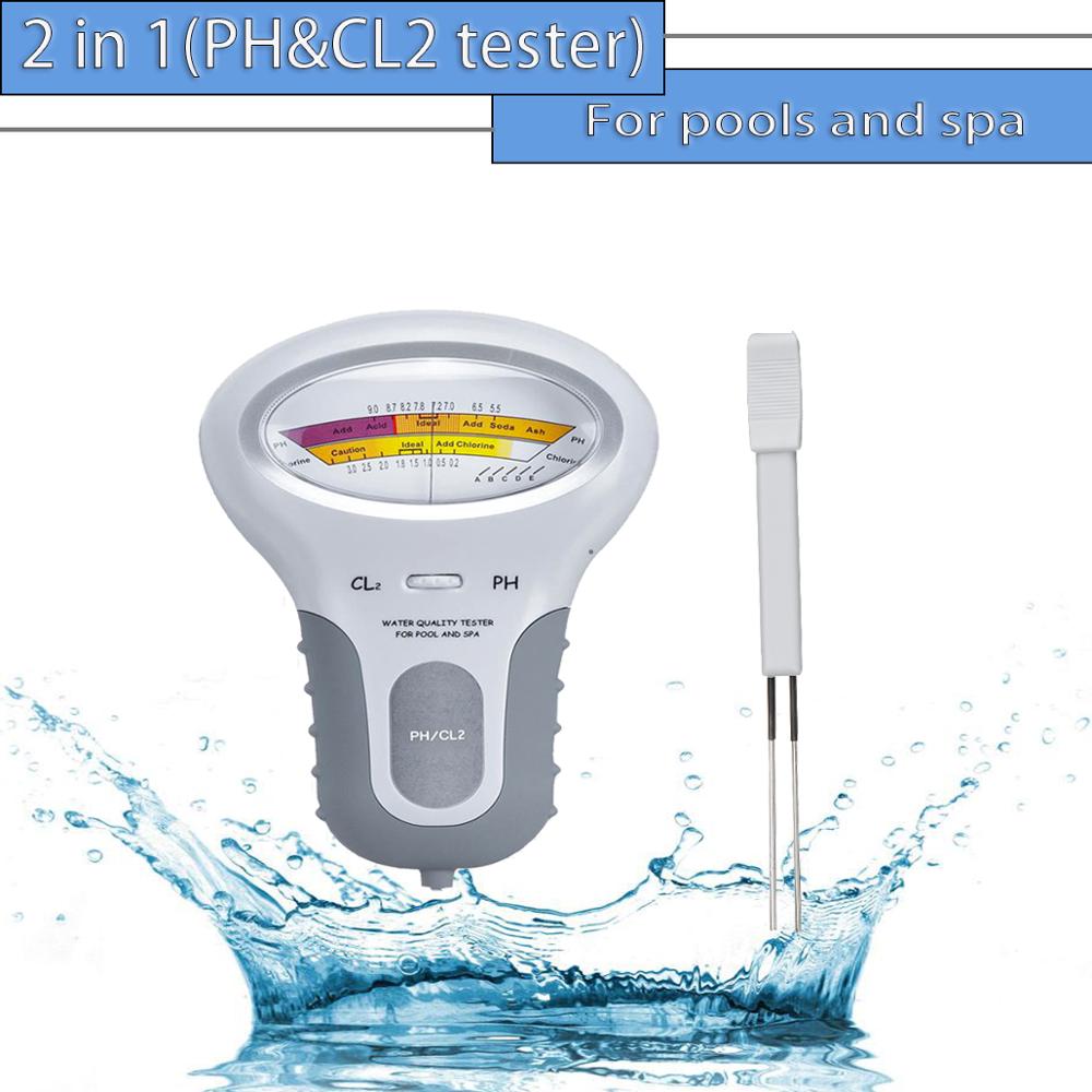 Chlorine Meters PH Tester 2 in 1 Testers Water Testing Device CL2 Measuring For Swimming Pool Aquarium Drinking Checker