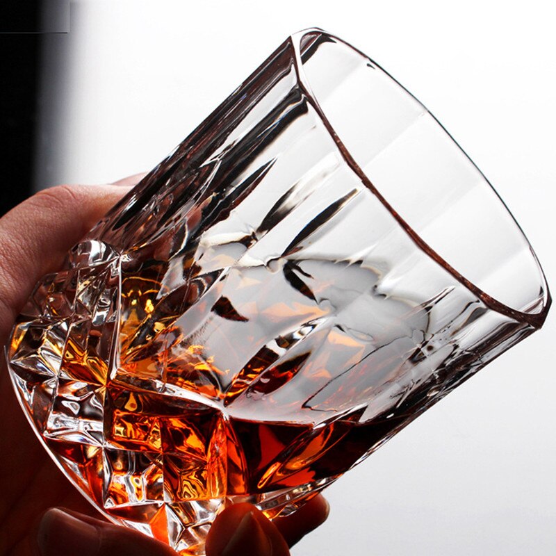 1/2/4/6Pcs Vintage Whiskey Glasses Bourbon Glass Ultra-Clear Layer Vodka Bourbon Cocktail Scottish Glass Bar
