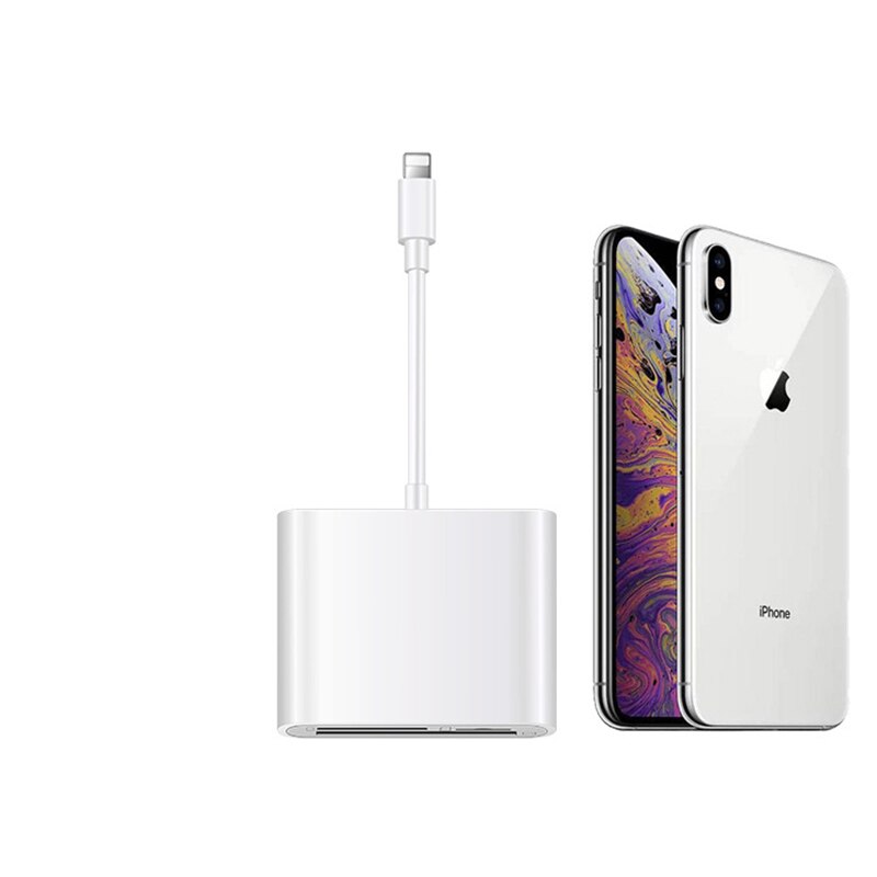 Lector de tarjetas para tarjeta micro SD TF CF, tarjeta A Lightning, cámara inteligente, adaptador de tarjeta de memoria SD para iPhone, iPod, Apple, uso de tarjetas de memoria