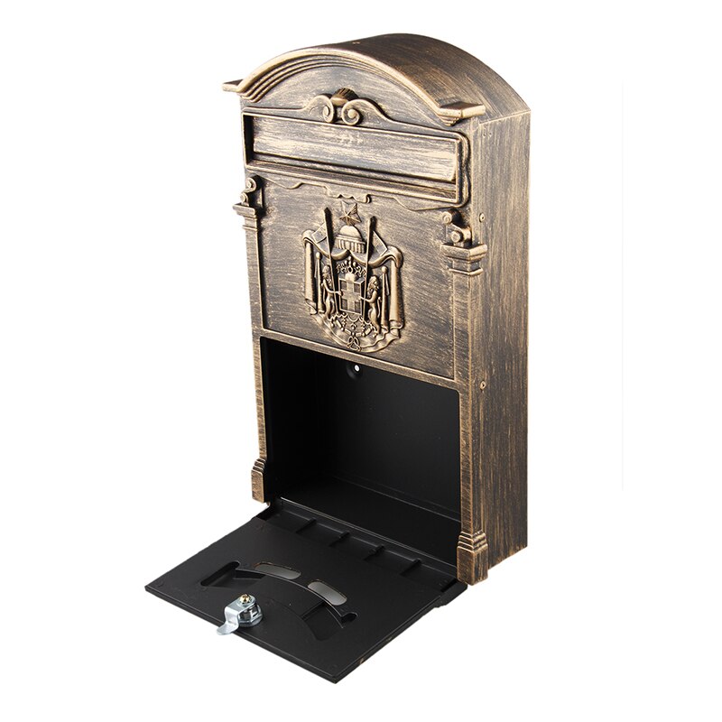 Låsbar sikker postkasse postkasse vægmonteret rustfri post postkasse model: bronze
