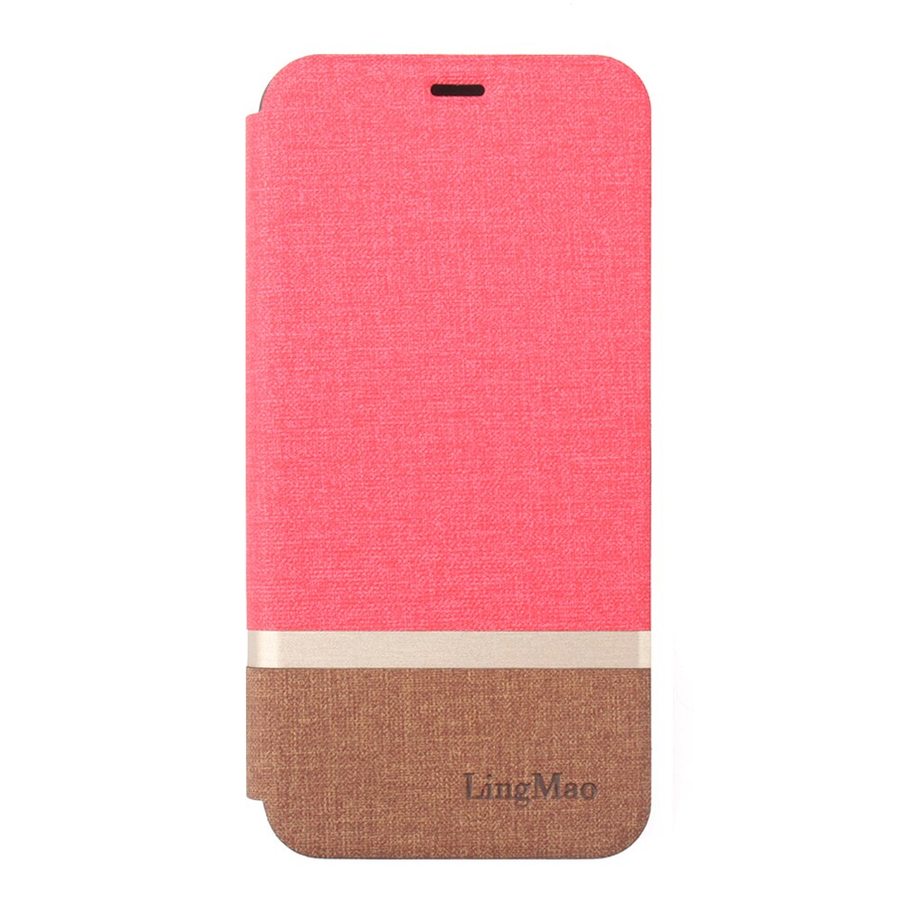 Hand Made for Vernee Mix 2 Case Luxury Leather Flip Case Vernee Mix 2 Protective Wallet Phone Cover for Vernee Mix 2 Coque Funda: rose with brown