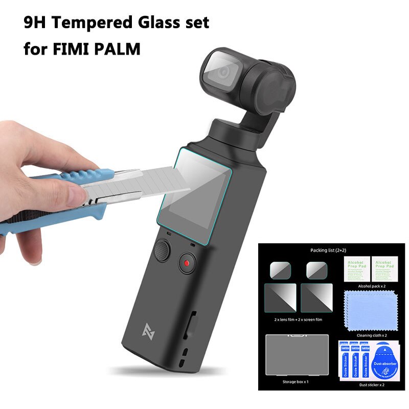 9H Tempered Glass Camera Lens Screen Film Protector for FIMI Palm Gimbal Camera Anti-Scratch PET Soft Film Protective Accessory