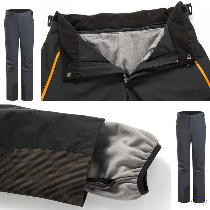 Logo Men Winter Fleece Softshell Pants Outdoor Wat... - Grandado
