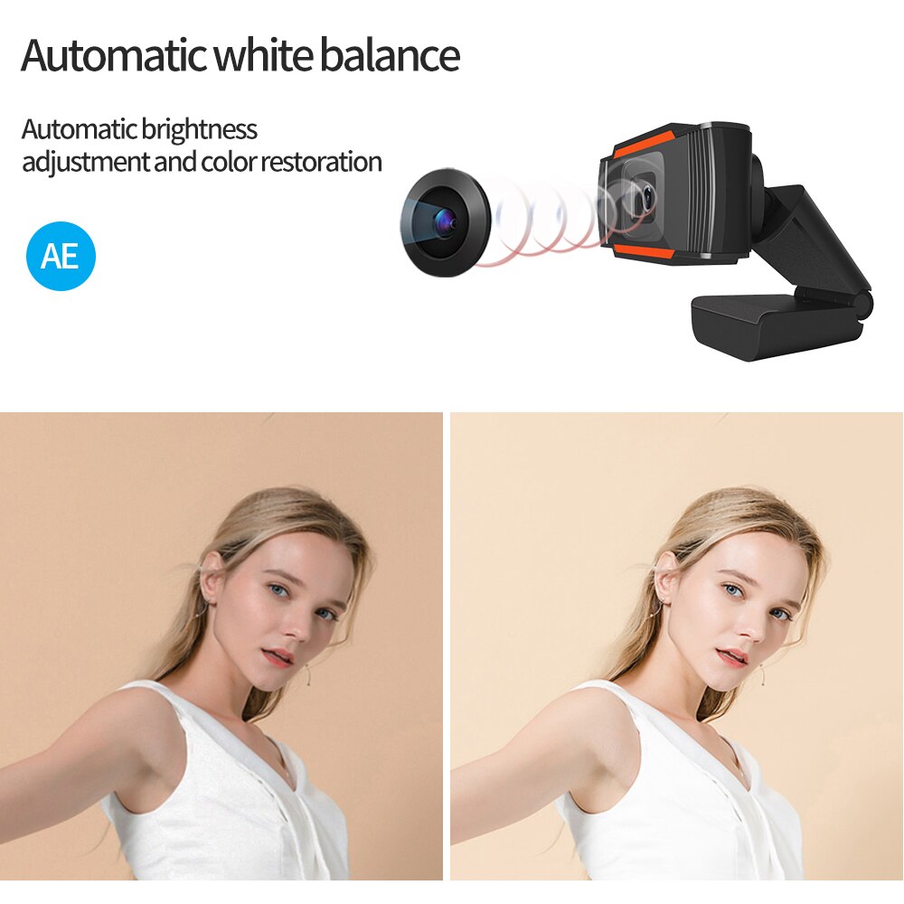 Webcam 1080P Auto Focus USB Web Camera with Built-in Noise Reduction Microphone Web Cam PC Webcam for pc Laptop computer camera