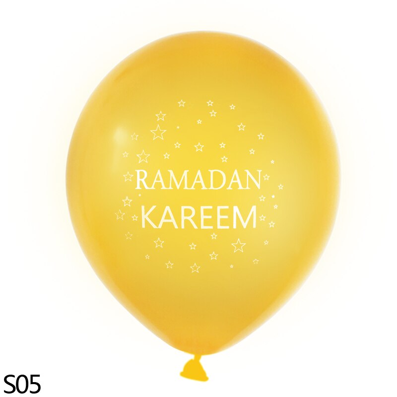 10 Stks/partij Eid Mubarak Decoratie Eid Latex Ballon Mubarak Letters Banner Ramadan Versieren Islamitische Ramadan Kareem Feestartikelen: S05-10pcs