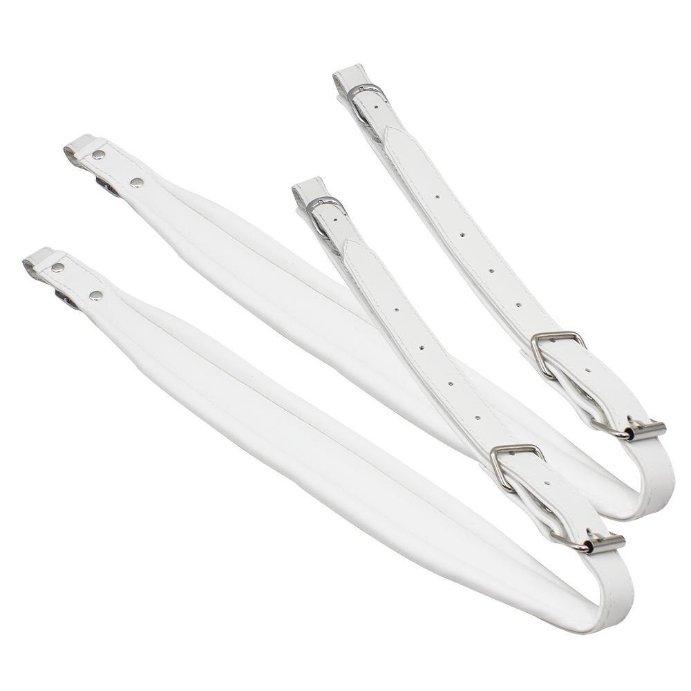 Correas de acordeón de cuero resistentes al desgaste, correas de brazo, cinturones engrosados, accesorio: White