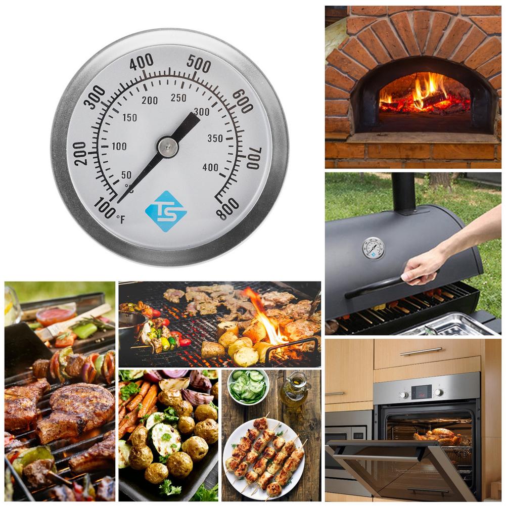 Oven Thermometer Barbecue BBQ Smoker Grill Stainless Steel Digital Thermometer Kitchen Accurate Fast Response Temperature Gauge