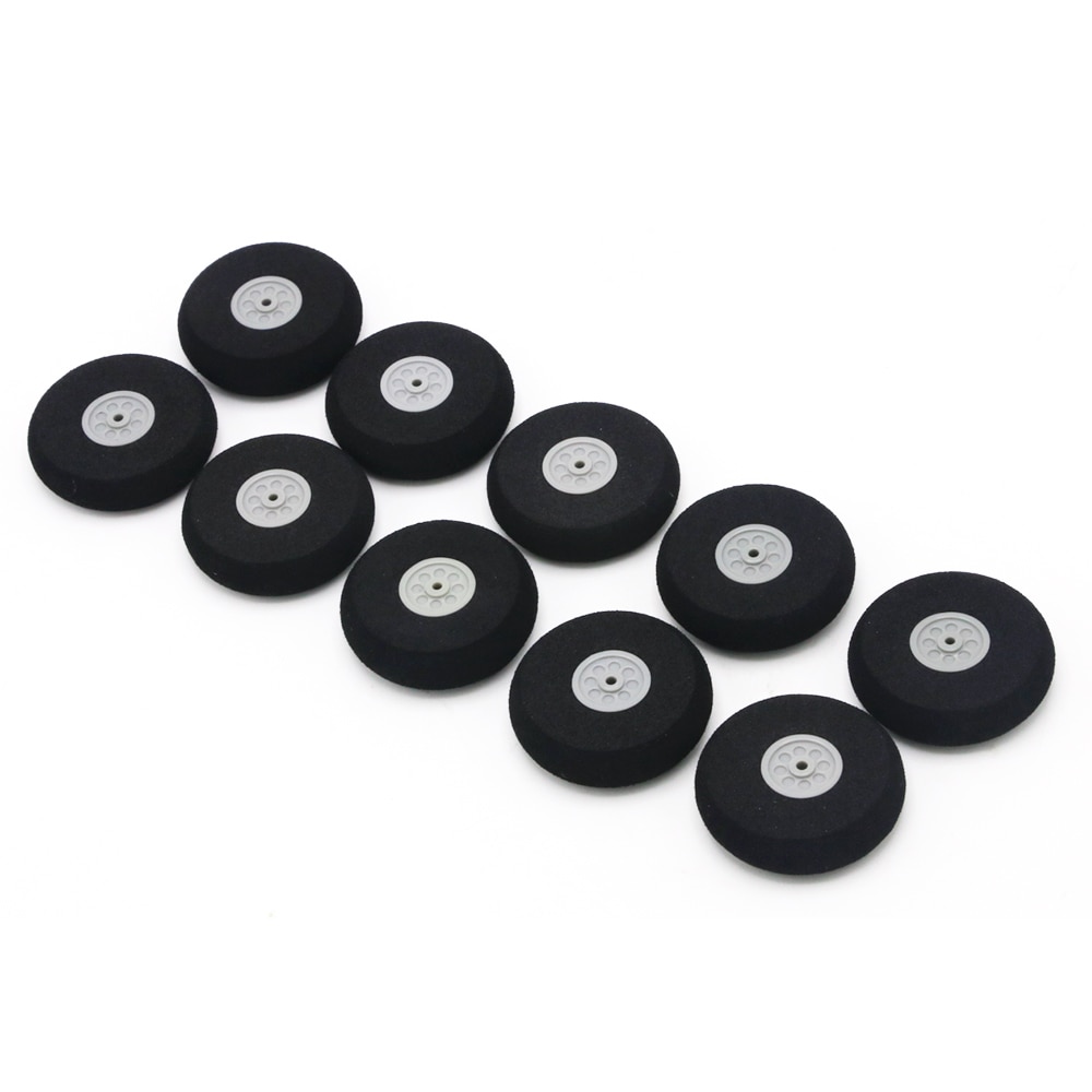 10pcs/lot Airplane Wheels 30mm 40mm 55mm 65mm 75mm Airplane sponge wheels