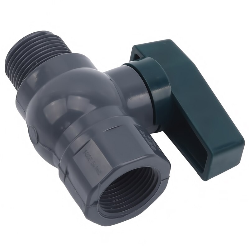 Pvc Garden Hose Adapter For Rain Barrels Garden Spigot Water Tanks Ponds Aquariums Plastic Simple Embedded Ball Valve