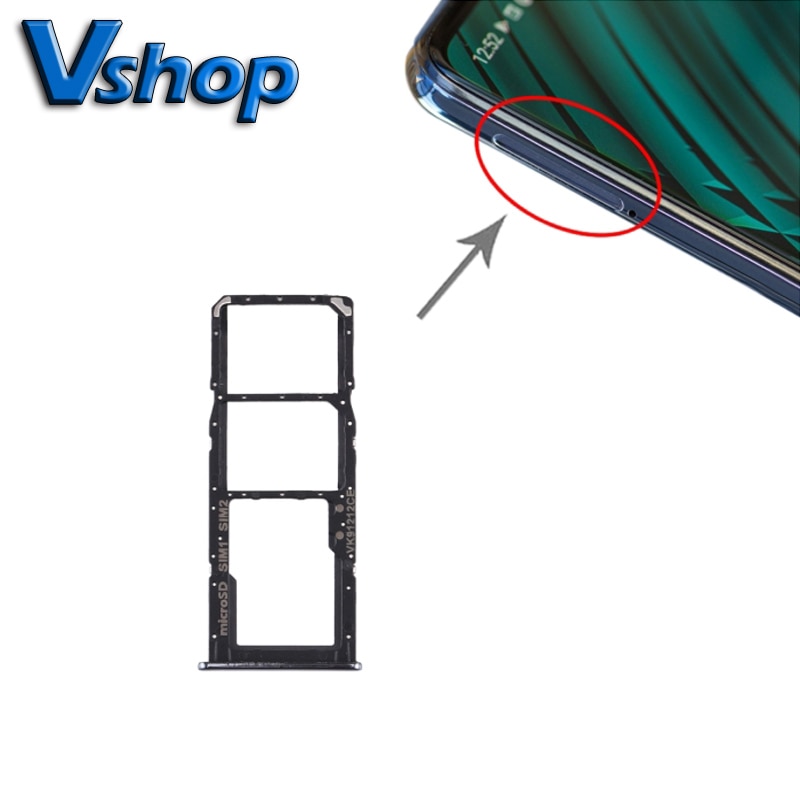 Sim Kaart Lade + Sim Card Tray + Micro Sd Card Tray Voor Samsung Galaxy A51/A515 Mobiele Telefoon sim Card Tray Vervangende Onderdelen
