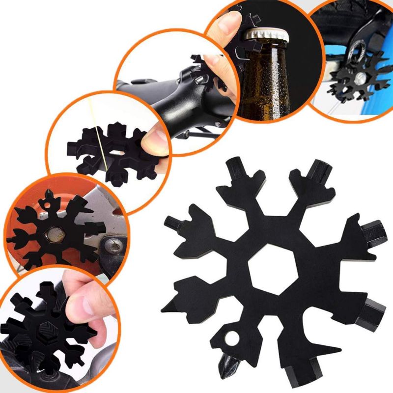 Mintiml™18-in-1 Edelstahl Schneeflocken Multi-Werkzeug bilden Schlüssel 420 Multifuction Achteckige Schlüssel Weihnachten