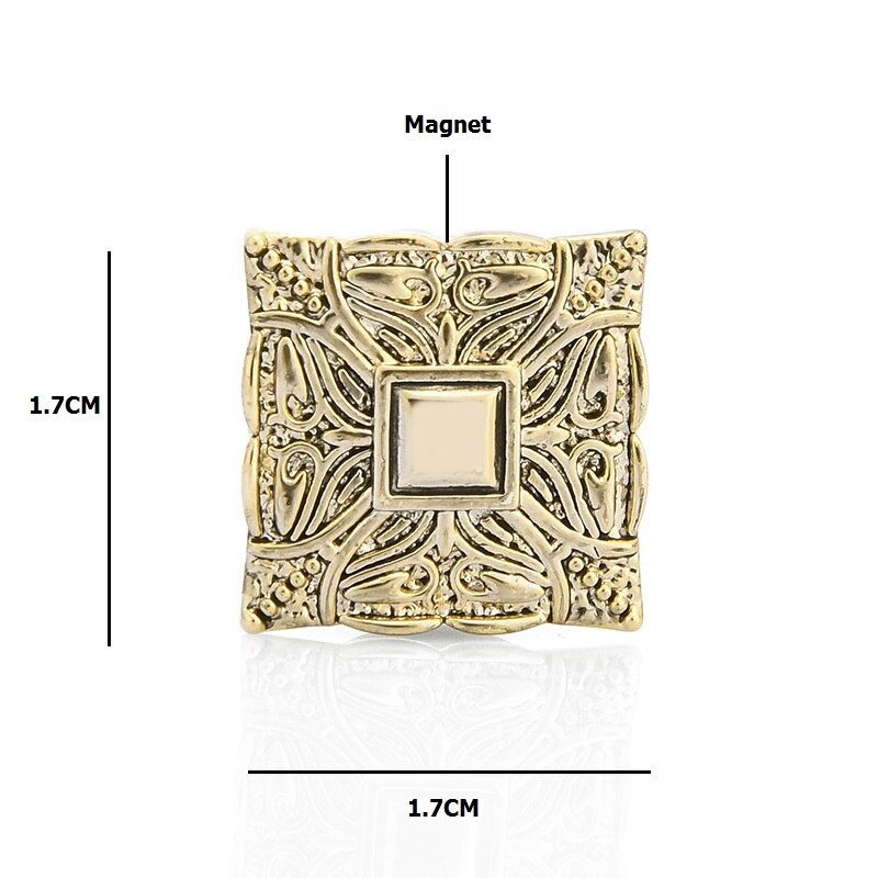 Wuli & bambino Nuovo Magnete Squre Forma Spille D'epoca di colore ottavino Collare Spilla per Le Donne E Gli Uomini Regali