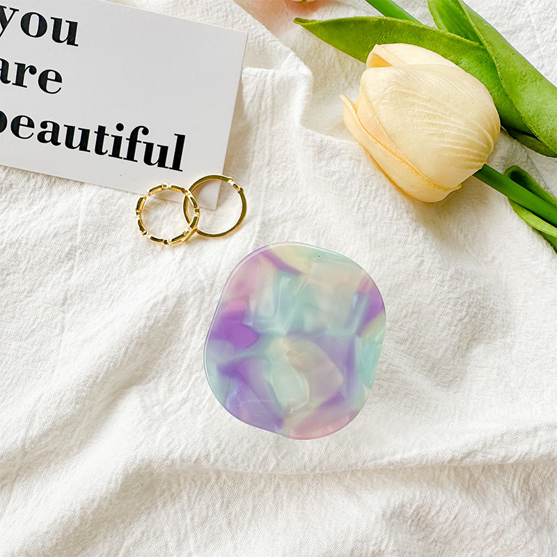 Soporte para enchufes de teléfono 3D, empuñaduras para dedos Tok Pop Grip, pequeño soporte para teléfono móvil ins wind, caja de contraste colorida, nicho: Rosa