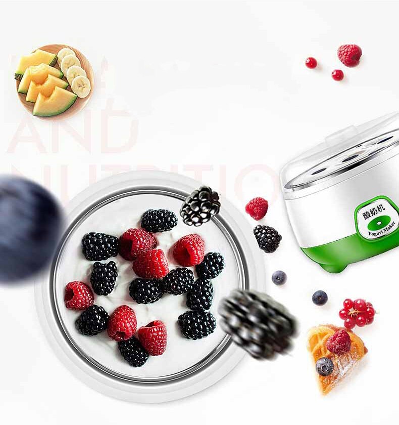 Máquina automática de yogurt, termostato de fermentación, mini electrodoméstico, revestimiento interno, máquina de natto de vino de arroz de vidrio