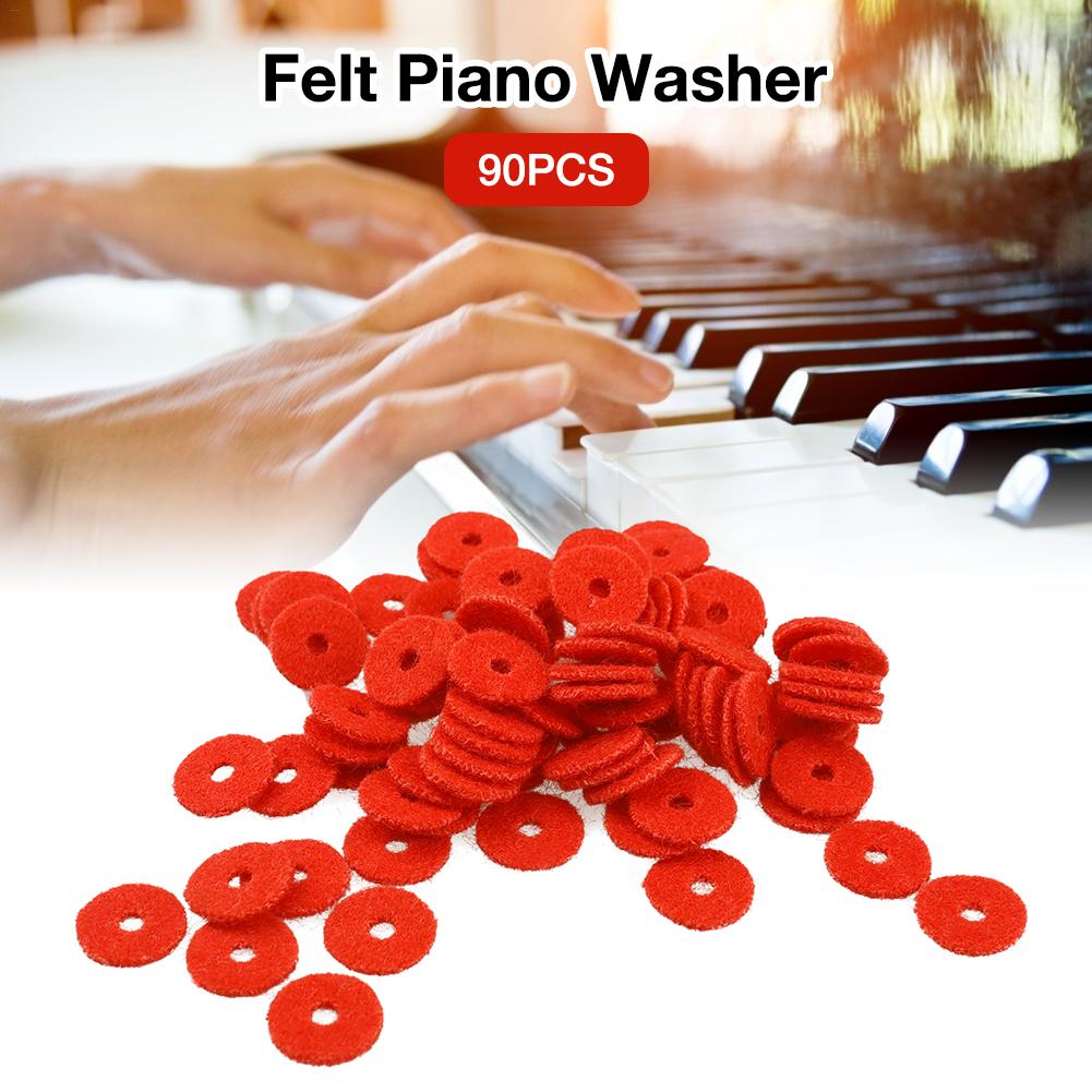 90 st 1mm/2mm filt piano brickor piano reparation verktyg delar filt ring pad ull brickor piano trimning tillbehör